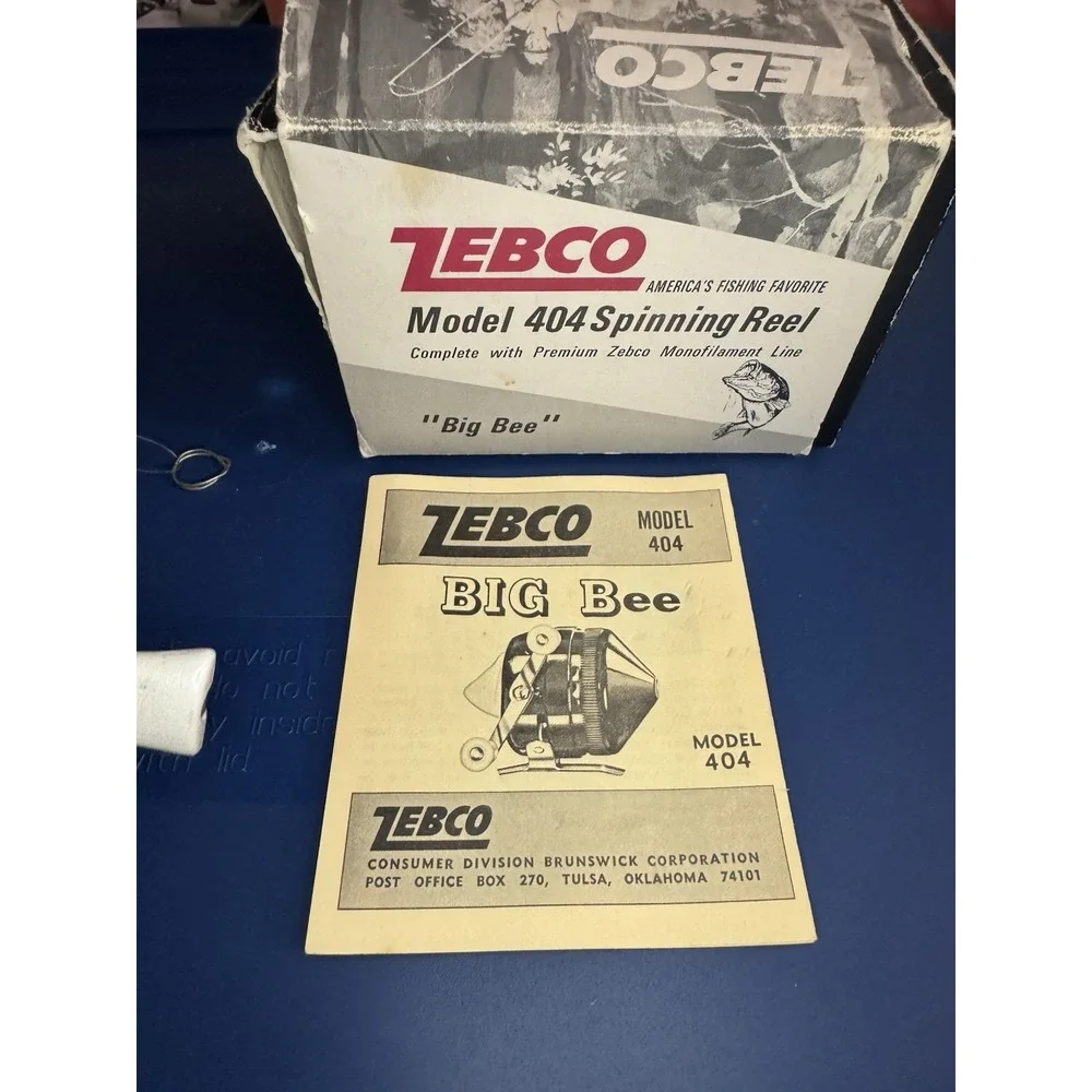 Vintage Zebco 404 Big Bee Spincast Reel w/ Box & Manual – Tulsa OK